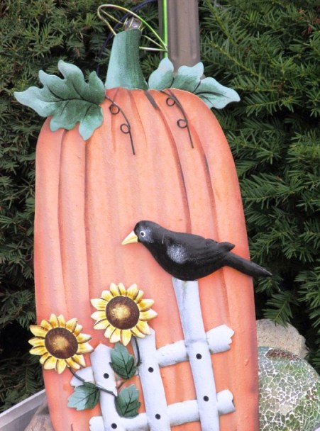Pumpkin and crow