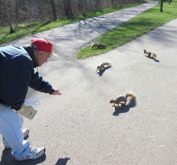 MIKE ENTICING SQUIRRELS